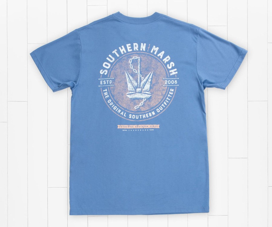 Women'S Southern Marsh Original Tees | Branding Collection Tee | Anchor Oxford Blue