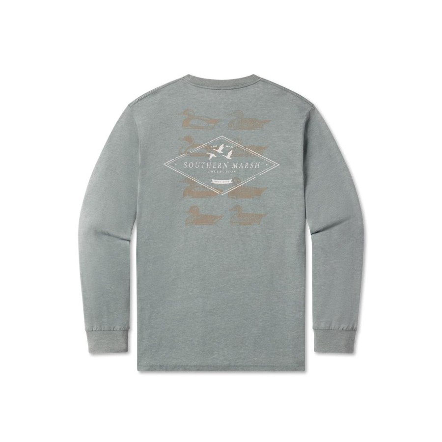 Women'S Southern Marsh Seawash Long Sleeve Tees | Seawash Tee - Decoy Stamp - Long Sleeve