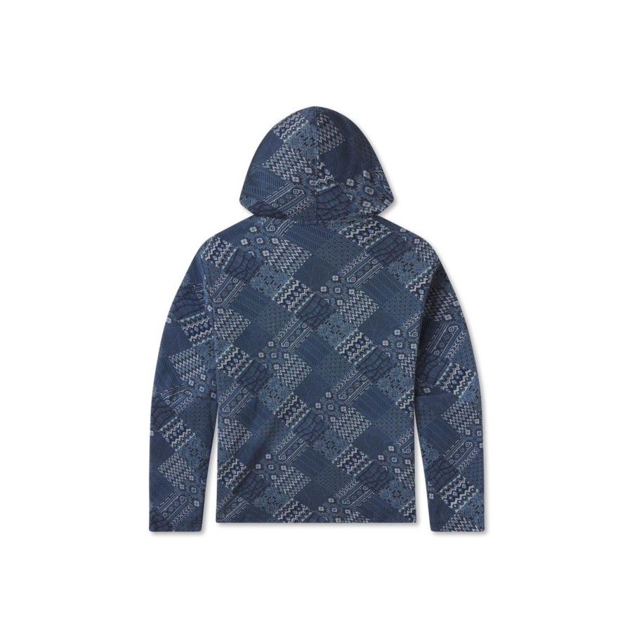 Men'S Southern Marsh Pullovers And Sweaters | Monterey Patchwork Hoodie Navy