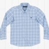 Youth Southern Marsh Dress Shirts | Youth Charlotte Windowpane Dress Shirt Blue And Mint