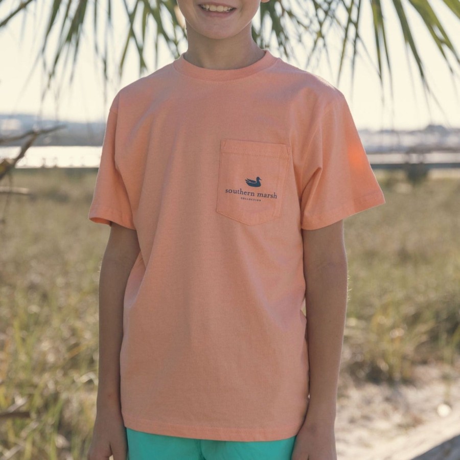 Youth Southern Marsh Original Tees | Youth Duck Originals Tee - Bayside Peach