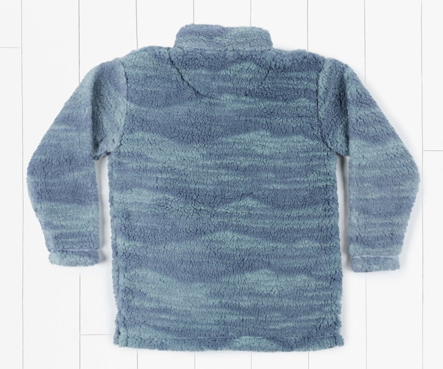 Youth Southern Marsh Pullovers And Sweaters | Youth High Mesa Sherpa Pullover Slate And Mint