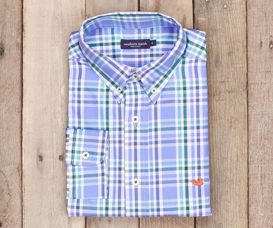 Men'S Southern Marsh Wrinkle-Free | Fairley Plaid Dress Shirt