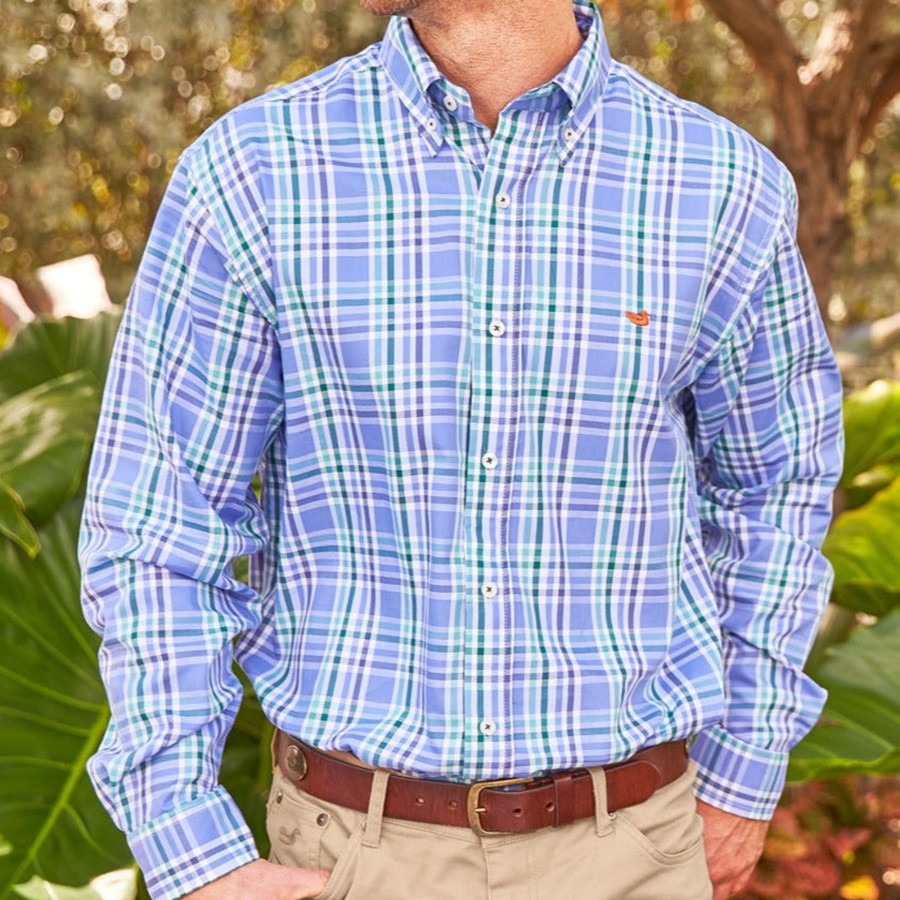 Men'S Southern Marsh Wrinkle-Free | Fairley Plaid Dress Shirt