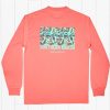 Men'S Southern Marsh Fishing Shirts | Fieldtec Comfort Tee | Bayside Leaves | Long Sleeve Coral