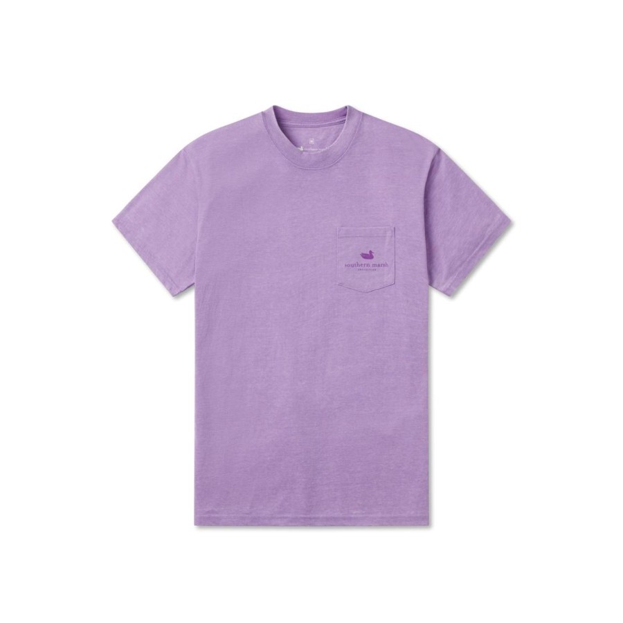 Youth Southern Marsh Seawash Tees | Youth Seawash Tee - Quarter Colors Washed Berry