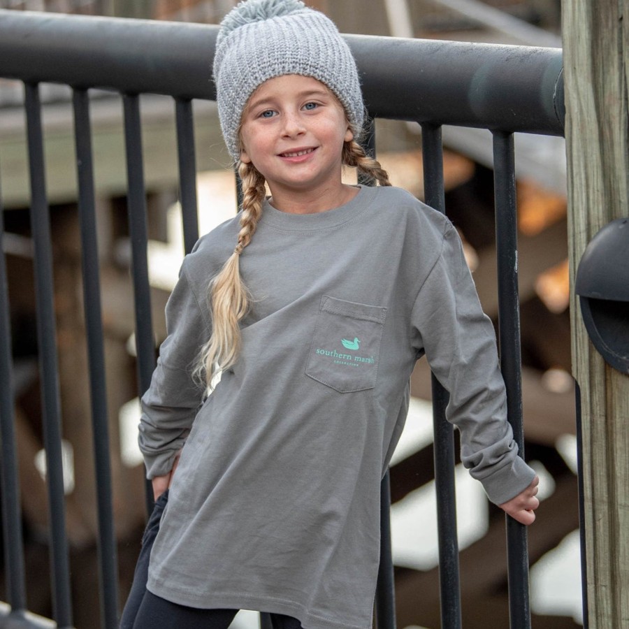 Youth Southern Marsh Original Long Sleeve Tees | Youth Tile Fish Tee | Long Sleeve