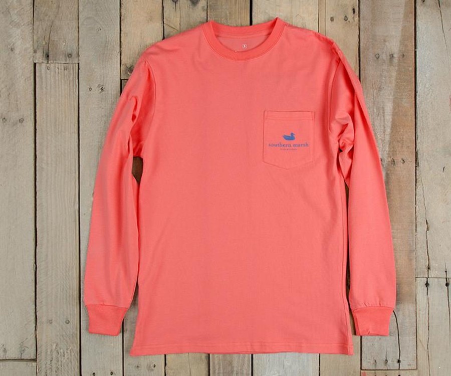 Men'S Southern Marsh Original Ls Tees | Expedition Series Tee - Heron - Long Sleeve