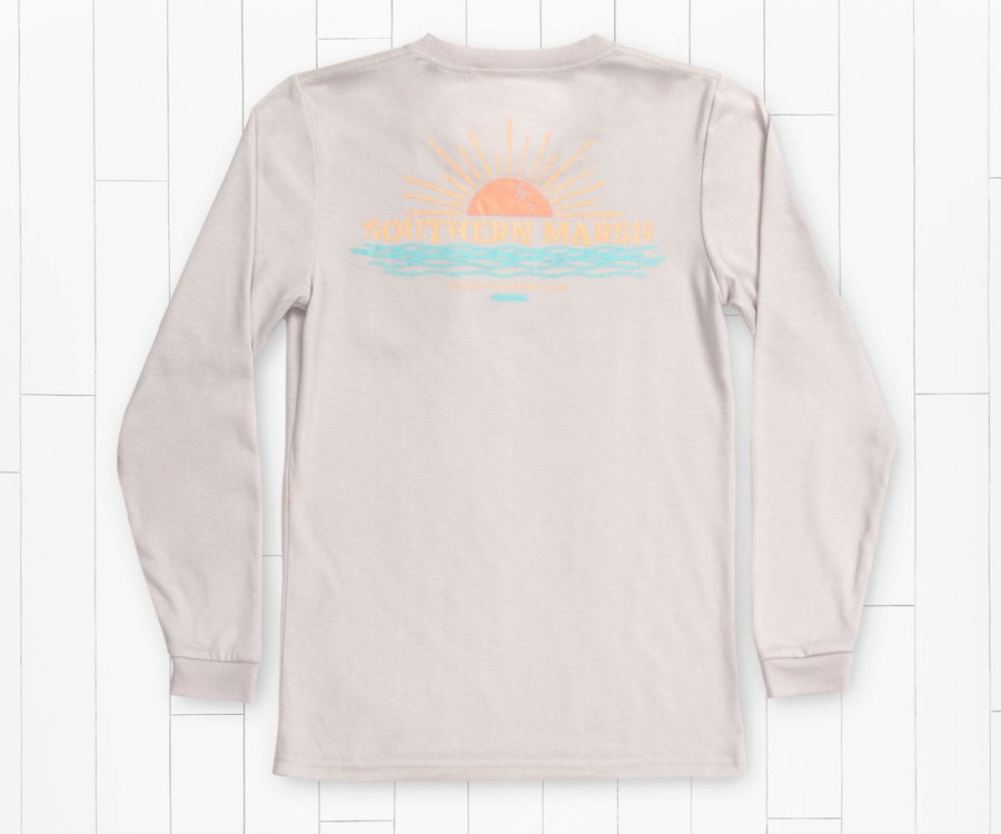 Women'S Southern Marsh Women'S Fit Tops | Fieldtec Comfort Tee | Sunset Ash Gray