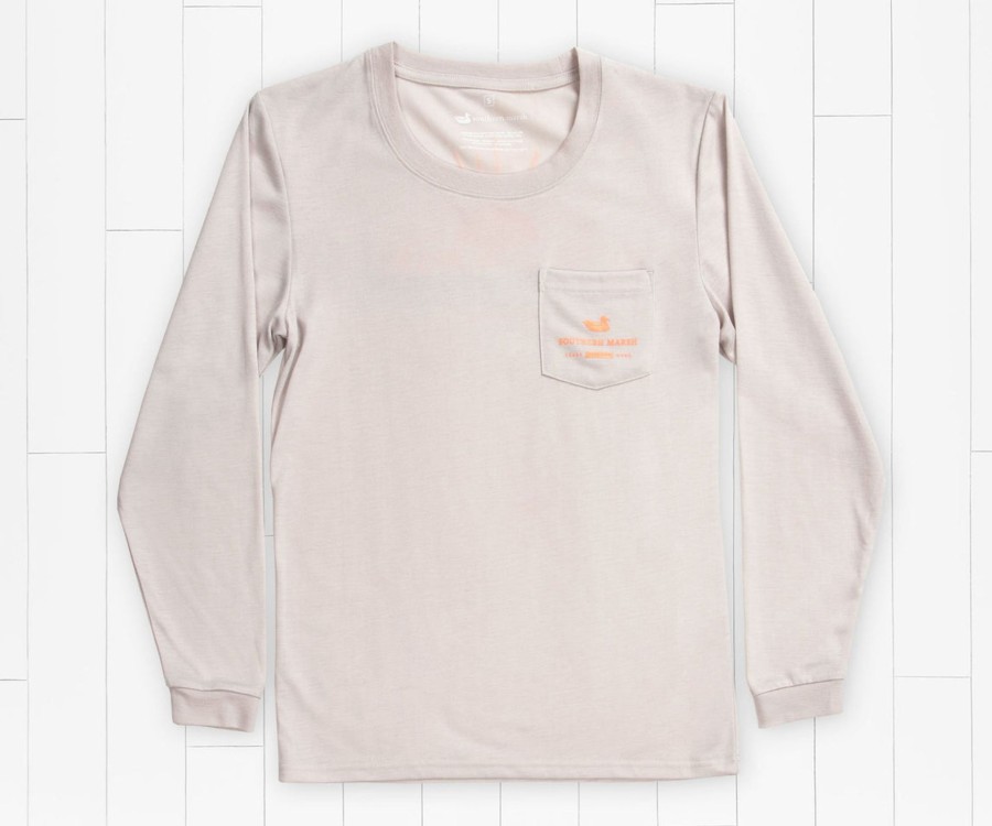 Women'S Southern Marsh Women'S Fit Tops | Fieldtec Comfort Tee | Sunset Ash Gray