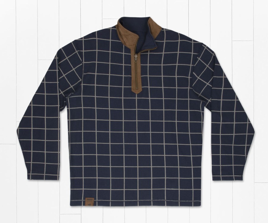 Men'S Southern Marsh Pullovers And Sweaters | Platte Windowpane Pullover