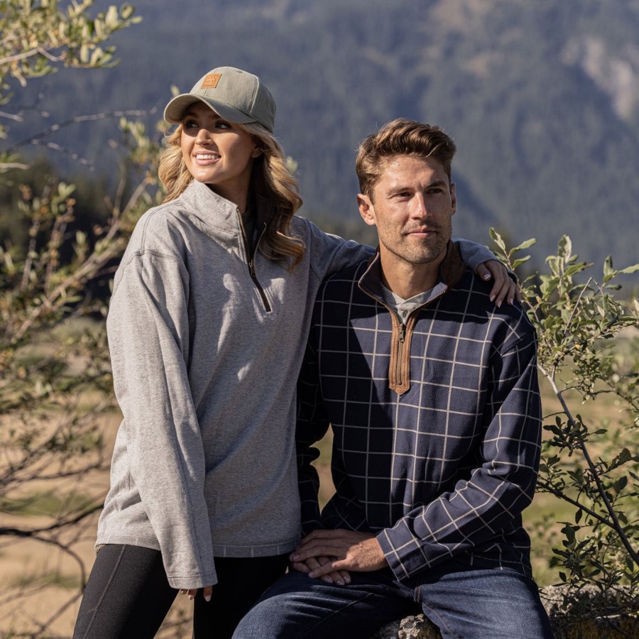 Men'S Southern Marsh Pullovers And Sweaters | Platte Windowpane Pullover