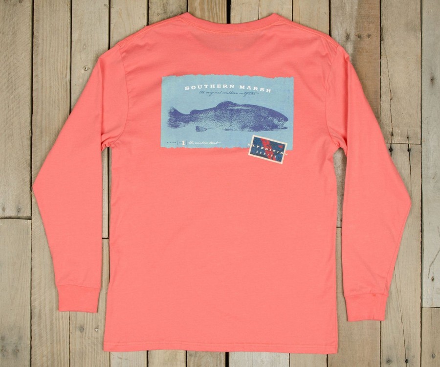 Women'S Southern Marsh Original Long Sleeve Tees | Expedition Series Tee - Rainbow Trout - Long Sleeve