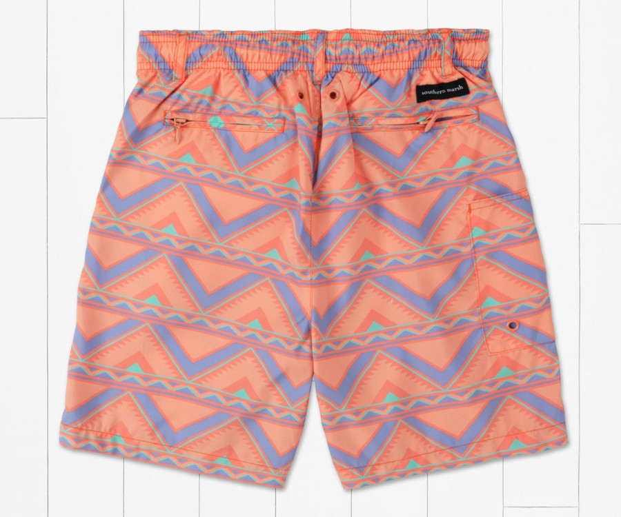 Youth Southern Marsh Swim Trunks | Youth Dockside Swim Trunk - Santiago Sunrise