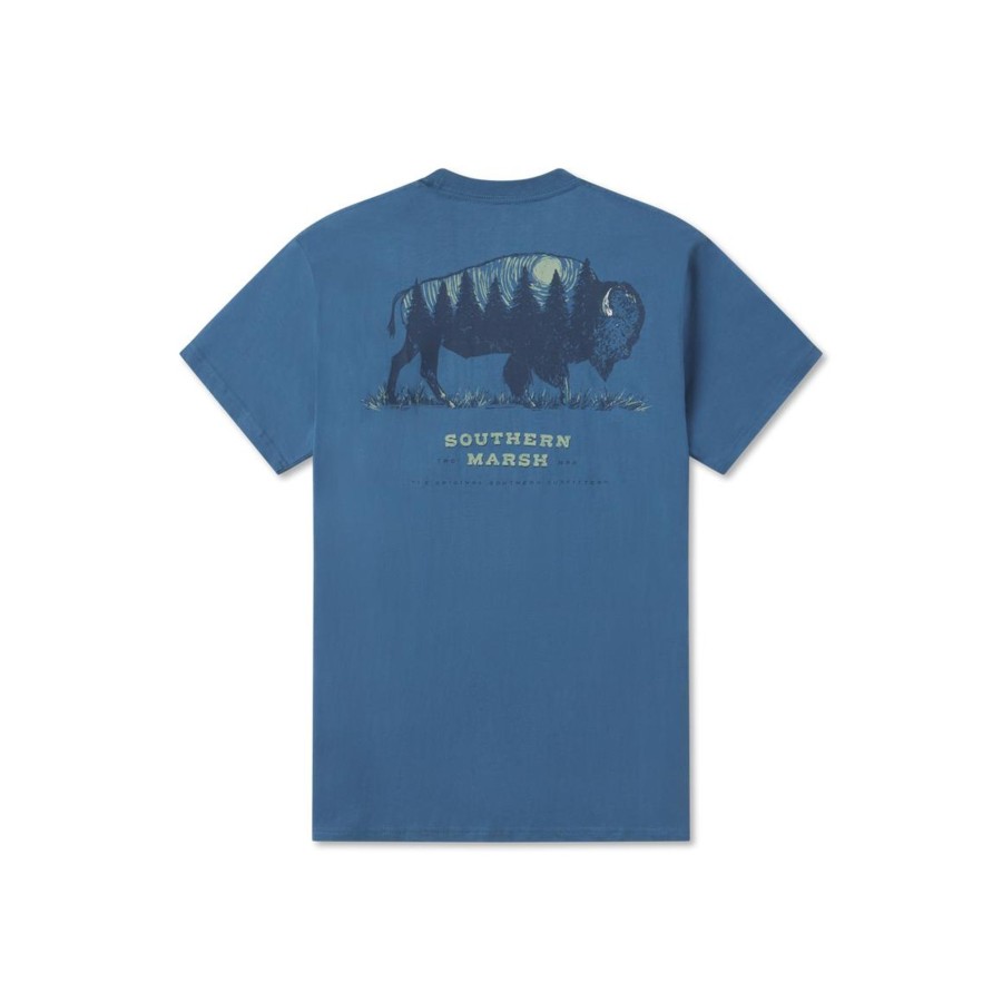 Men'S Southern Marsh Original Ss Tees | Starry Silhouette Tee - Buffalo Slate