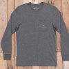 Men'S Southern Marsh Original Ls Tees | Vintage Decoy Mallard Tee - Long Sleeve Midnight Gray Heather