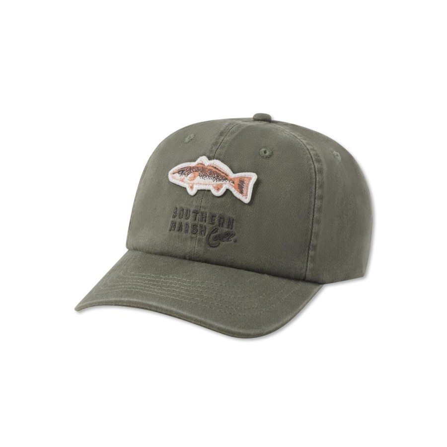 Women'S Southern Marsh Hats & Visors | Washed Hat - Redfish Patch