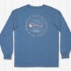 Men'S Southern Marsh Performance Long Sleeve Tees | Fieldtec Heathered Tee - Mahi Circle - Long Sleeve Oxford Blue