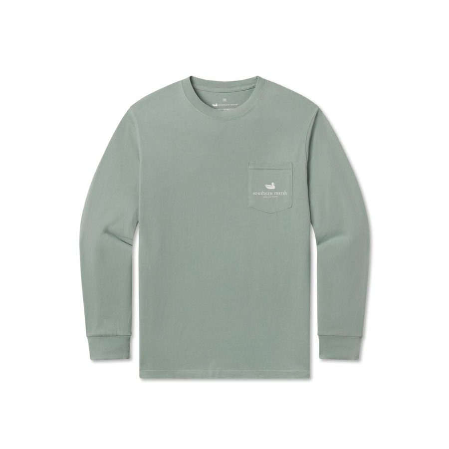 Men'S Southern Marsh Original Ls Tees | Mosaic Crab Tee | Long Sleeve