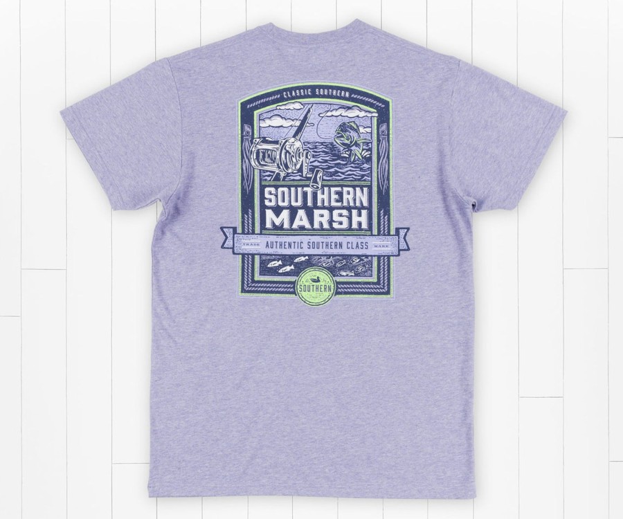 Men'S Southern Marsh Original Ss Tees | Genuine Tee | Offshore Washed Berry