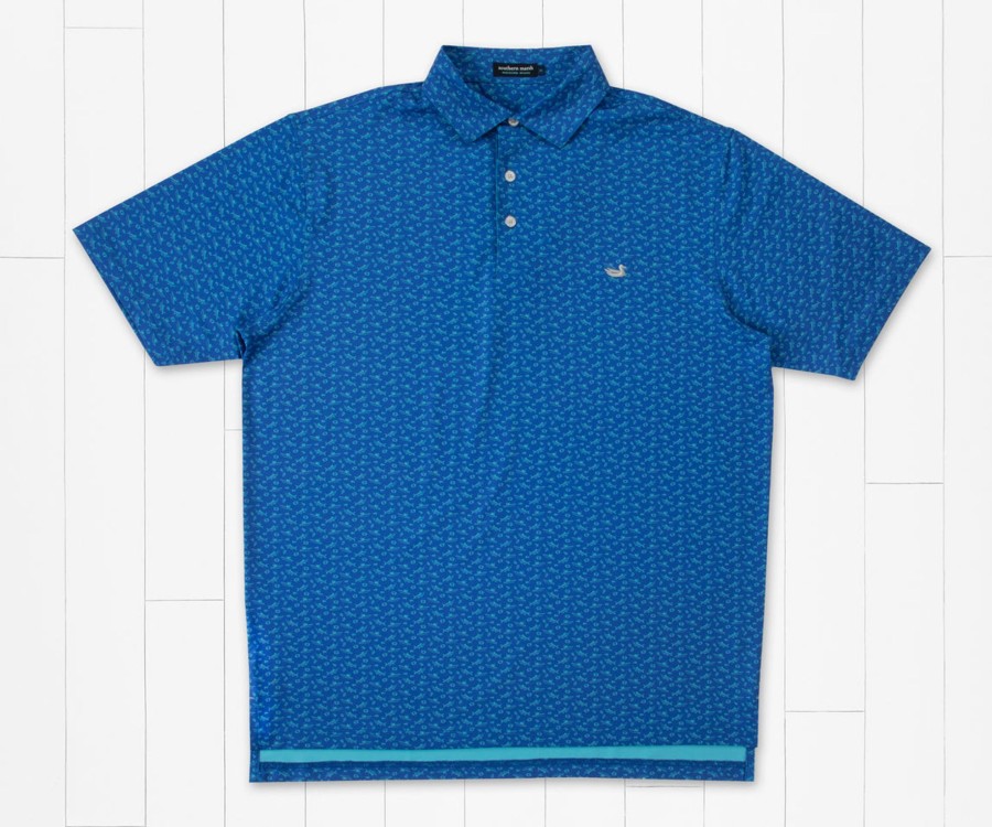 Men'S Southern Marsh Polos | Flyline Performance Polo - Offshore