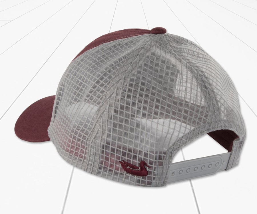 Women'S Southern Marsh Hats & Visors | Trucker Hat - Original Outline - Arkansas Crimson