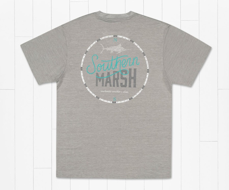 Men'S Southern Marsh Performance Tees | Fieldtec Heathered Performance Tee | Marlin Time