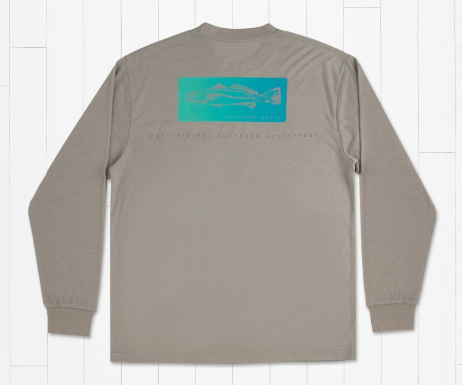 Women'S Southern Marsh Performance Long Sleeve Tees | Fieldtec Comfort Tee - Trout Fade - Long Sleeve