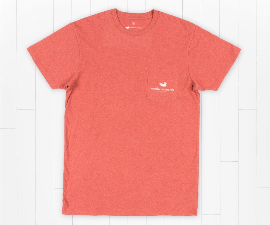 Men'S Southern Marsh Original Ss Tees | Origins Elevation Tee Washed Red Heather