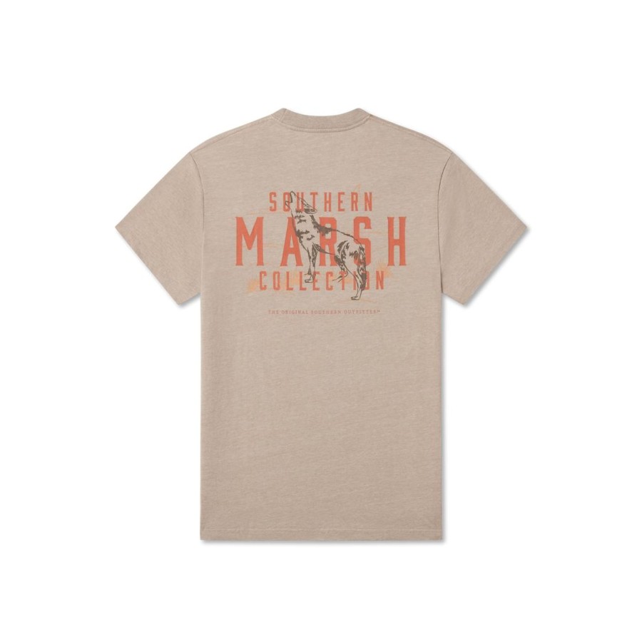 Men'S Southern Marsh Seawash Tees | Seawash Tee | Etched Howl Washed Burnt Taupe