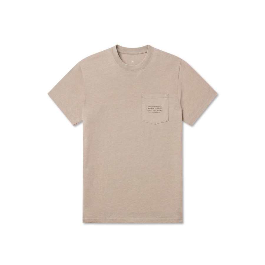 Men'S Southern Marsh Seawash Tees | Seawash Tee | Etched Howl Washed Burnt Taupe