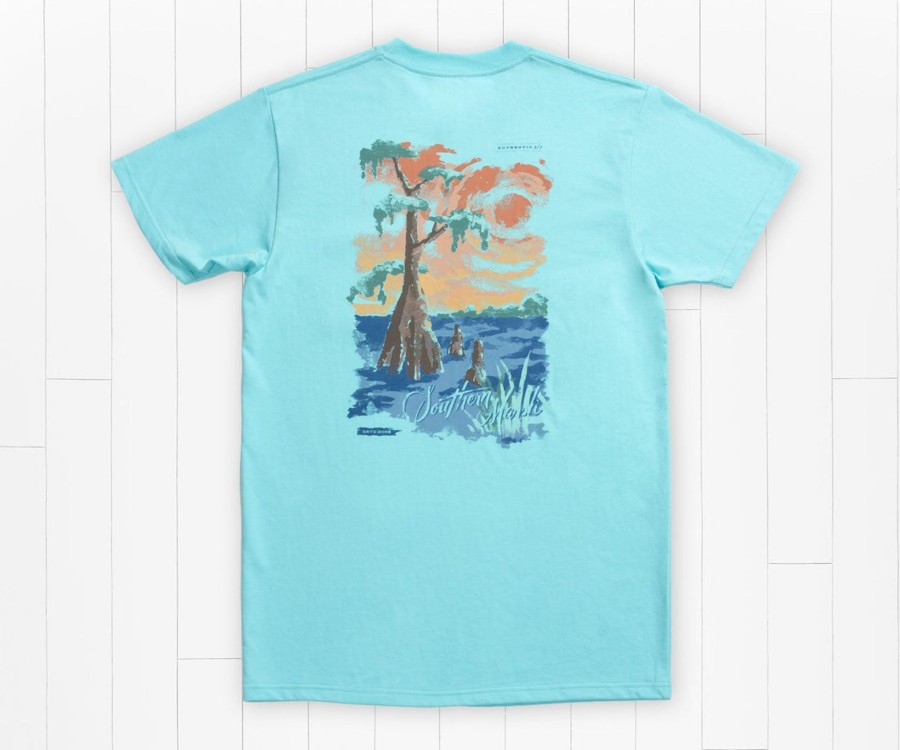 Men'S Southern Marsh Original Ss Tees | Southern Horizons Tee | Cypress