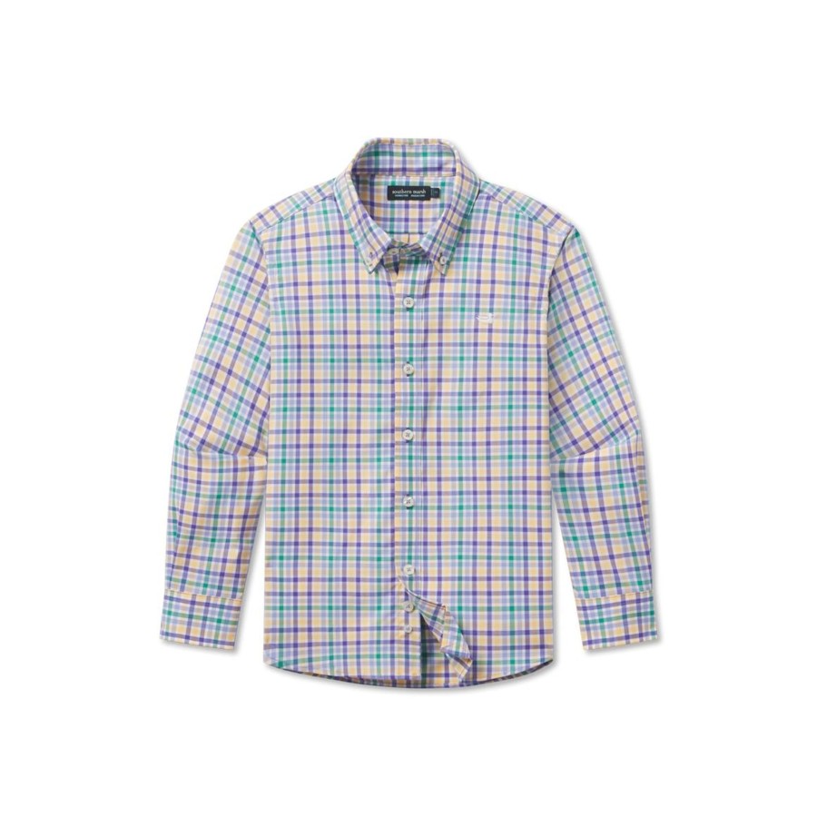 Youth Southern Marsh Dress Shirts | Youth Juban Check Dress Shirt