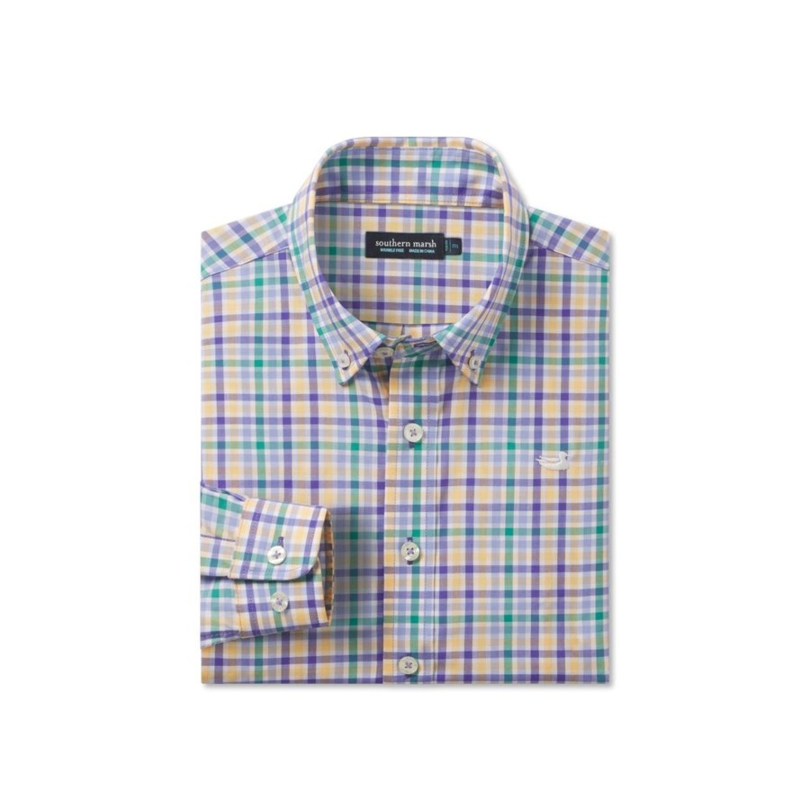 Youth Southern Marsh Dress Shirts | Youth Juban Check Dress Shirt