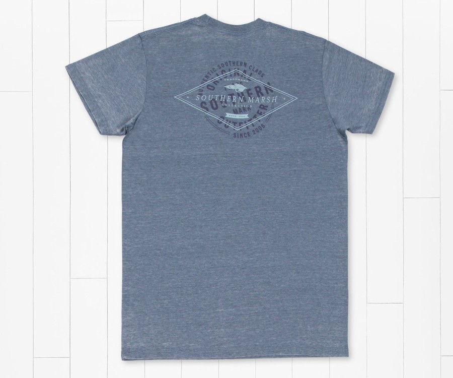 Men'S Southern Marsh Seawash Tees | Seawash Tee | Diamond Stamp Seawash Slate