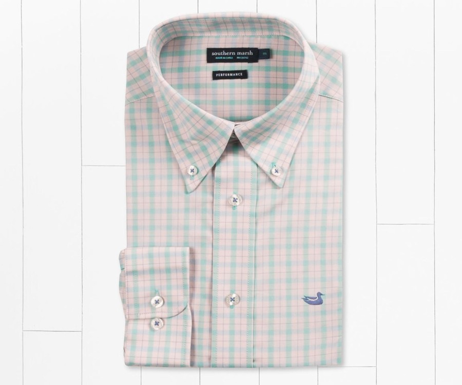 Men'S Southern Marsh Performance | Idlewild Performance Gingham Dress Shirt