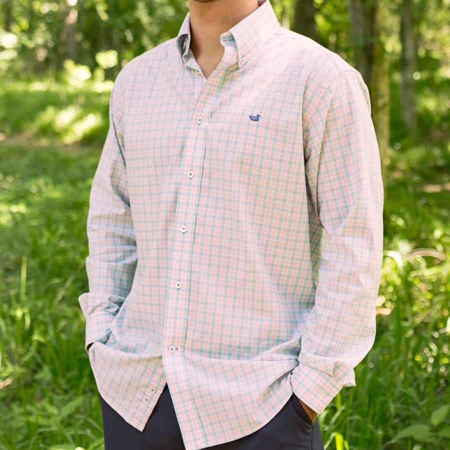 Men'S Southern Marsh Performance | Idlewild Performance Gingham Dress Shirt