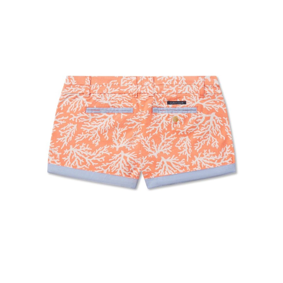 Women'S Southern Marsh Shorts | Brighton Short - Reef Coral Reef