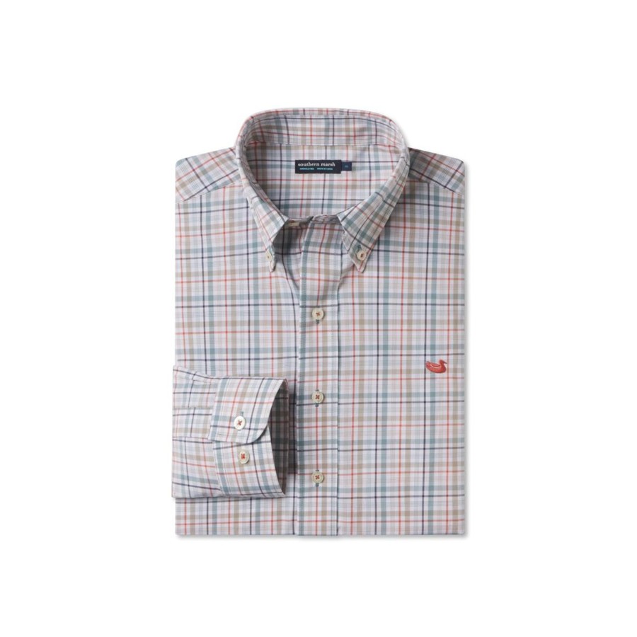 Men'S Southern Marsh Wrinkle-Free | Calhoun Check Dress Shirt