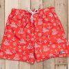 Youth Southern Marsh Swim Trunks | Youth Dockside Swim Trunk - Anchor Red And White Anchor