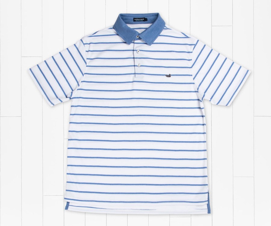 Men'S Southern Marsh Polos | Marina Bay Stripe Polo