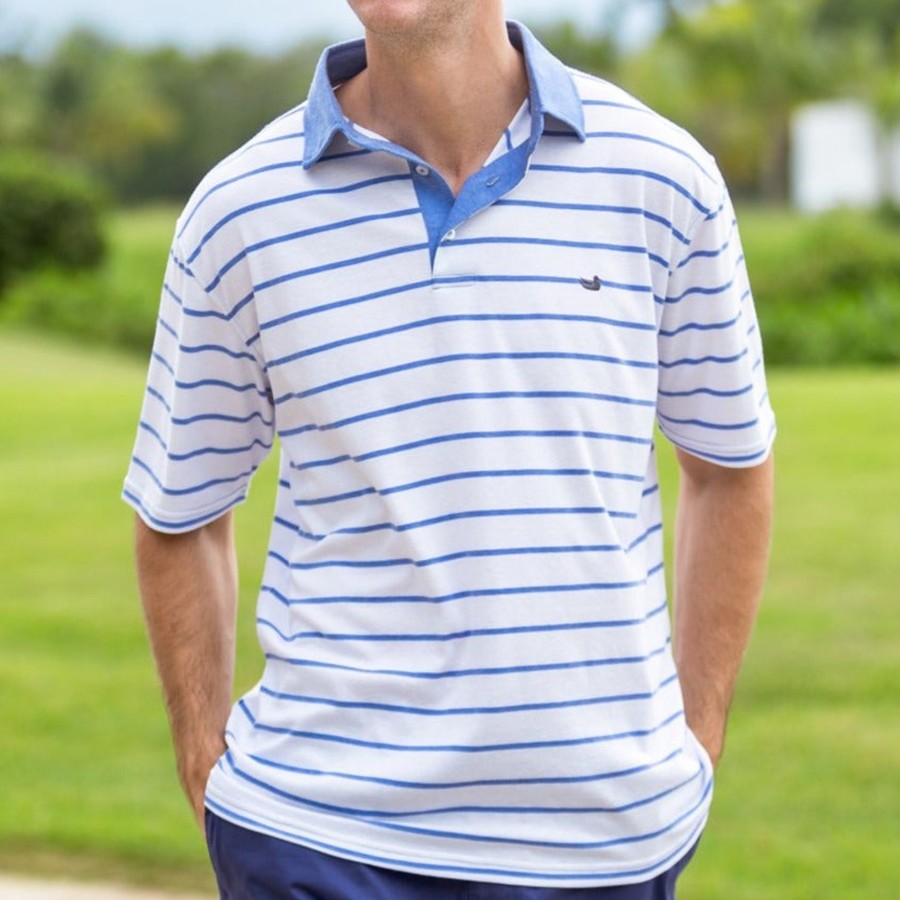 Men'S Southern Marsh Polos | Marina Bay Stripe Polo