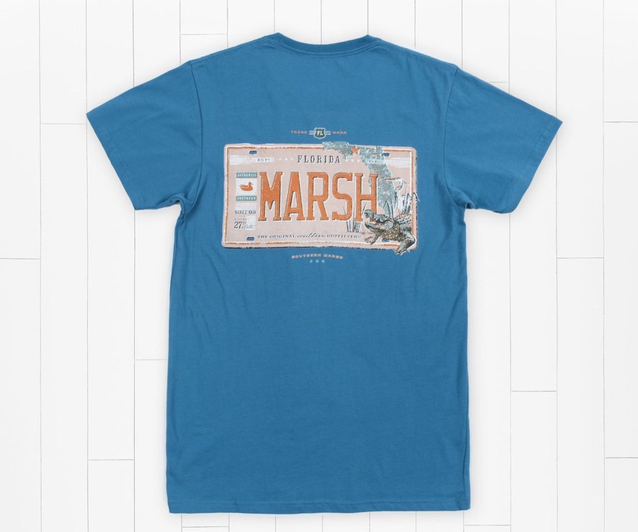 Men'S Southern Marsh Original Ss Tees | Backroads Collection Tee | Florida Slate