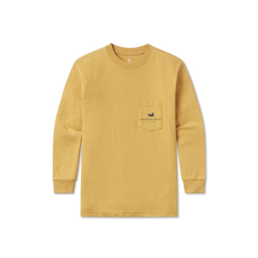 Youth Southern Marsh Original Long Sleeve Tees | Youth Birdshot Tee - Long Sleeve Hunting Khaki