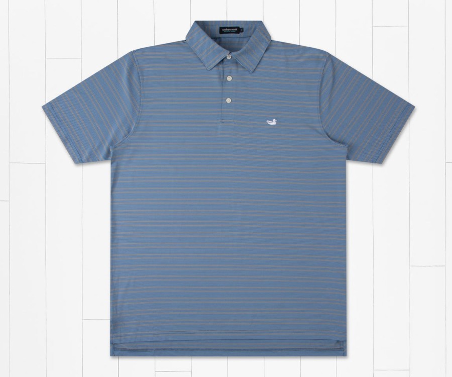 Men'S Southern Marsh Polos | Bermuda Performance Polo - Naples Stripe