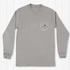 Men'S Southern Marsh Original Ls Tees | Vintage Tag | Anchor | Long Sleeve Dark Gray