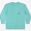 Youth Southern Marsh Performance Long Sleeve Tees | Youth Fieldtec Featherlight Tee - Twilight Ride - Long Sleeve Antigua Blue