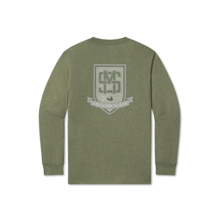 Men'S Southern Marsh Original Ls Tees | Branding Collection Tee | Crest | Long Sleeve