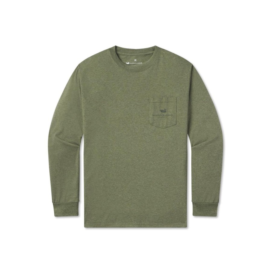 Men'S Southern Marsh Original Ls Tees | Branding Collection Tee | Crest | Long Sleeve