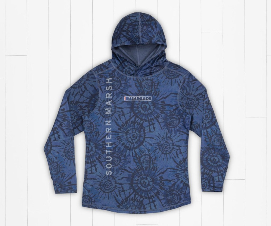 Men'S Southern Marsh Fishing Shirts | Fieldtec Featherlight Performance Hoodie | Tie Dye